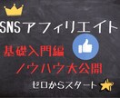 初心者向け⭐️SNSアフィリエイト収入化教えます 【スマホひとつで収益化】簡単☆在宅ワークでスキマ作業！ イメージ1