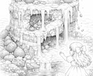 オリジナル塗り絵をオーダーメイドで制作します お子様の知育やプレゼントに！世界に一つの線画イラスト イメージ8