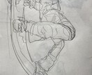 写真からクロッキー画を描きます 線の少ないシンプルな鉛筆画です。有料で水彩も！ イメージ4