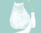 ペットの似顔絵、お好みのイラスト描きます 花と猫のマッチしたイラストはいかがですか？ イメージ4