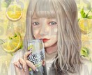 ２月末締切／リアルな似顔絵お受けします リアル似顔絵イラストで、幻想的な1枚を制作致します！ イメージ1