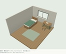 家具配置の確認用に1室の簡易3D内見を作成します 動かせるHTMLとCG2枚で、部屋の配置を確認 イメージ2