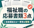 福祉職の応募書類3点を添削します 社会福祉士が書類全体の一貫性を整えます イメージ1