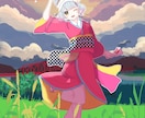 ご当地キャラクターの背景付き１枚イラスト描きます ポップで可愛いご当地イラストを活用しませんか？ イメージ1