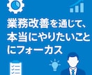 スモールビジネスの業務改善・実行支援します 業務整理→課題抽出→改善実行まで伴走します イメージ1