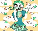 アイコンやヘッダー、ボカロMV等を制作いたします 不気味で可愛い世界観の女の子が得意です。 イメージ6