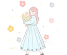 商用利用可！素朴で優しいイラストお描きします 『癒やし系』女の子や動物のほんわか素朴で可愛い絵が好きな方へ イメージ9