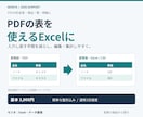 PDFの表をExcel・CSVに整えます 料金表・商品一覧を、編集・集計しやすい表へ イメージ1