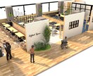 飲食店・美容室・オフィス等の3DCGを承ります フォトリアルなCGをお作りいたします。 イメージ5