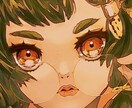 瞳が印象的なイラスト描きます キラキラ、ギラギラ、ツヤツヤ、しっとり。是非アイコンに。 イメージ2
