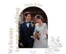 即日対応可能｜結婚式ウェルカムボードを制作します 上品な韓国可愛いの世界観をそのまま形に。 イメージ2