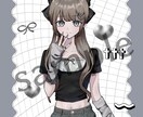 シンプル簡易版！Y2K風量産イラストお描きします 髪型をセレクトするシンプル簡易版です イメージ1