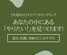 キャリアカウンセリングで「やりたい」を見つけます 事前資料作成+カウンセリング（60分） イメージ1