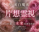 聖域白魔術◆進まぬ片思いの停滞原因と本音を視ます 言葉にされない本音と原因を解明し望む未来への選択肢を示します イメージ1