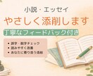 小説・エッセイをやさしく添削・校正します 読みやすく伝わる文章に整えます（はじめてでも安心！） イメージ1