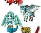 ミニモンスター、キャラクターをお書きします ゲームやSNS等にオリジナルキャラクターを。 イメージ1
