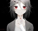 黒背景のキャラクターイラストを描きます 黒の中で輝くキャラクターを提供します イメージ3