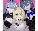 アイコンサムネイルMV誕生日イラスト等描きます ザラザラパキッとした絵柄~ふわふわ可愛い絵柄対応可能 イメージ2