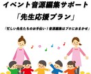 イベント音源編集サポート「先生応援プラン」始めます 「忙しい先生たちのお手伝い！音源編集はプロにおまかせ」 イメージ1