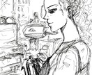 イラスト作成♪黒ペンで似顔絵やイメージを描きます 写真１枚あればＯＫ！プレゼントにもおすすめ イメージ2