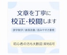 文章の誤字脱字・表現を丁寧に校正します 自然さを意識して丁寧に校正します。 イメージ1