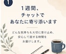 男性限定！1週間あなたの気持ちに寄り添います 1週間つながりながら、気持ちを整えていきましょう^ ^ イメージ1