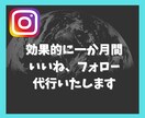 インスタグラムのいいね、フォロー代行します 低価格かつ効果的に代行を実施します イメージ1