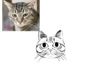 シンプルな猫似顔絵お描きしますます 名刺・プレゼント等、シンプルで使いやすい♪ イメージ3