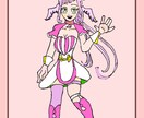 閲覧ありがとうございます。もえ様と言います プリキュアのような絵柄です。一つ一つ丁寧に描きます イメージ3