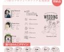 愛犬イラストを選べる！三つ折り席次表が作れます 即日納品！写真と文字を変えるだけ★席次表パーツとマニュアル付 イメージ1
