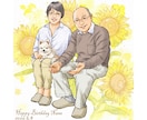 あの人に贈る＊ナチュラルで温かい似顔絵を描きます 【残１名様】写真を特別な１枚に＊記念＊お祝い＊プレゼント イメージ4