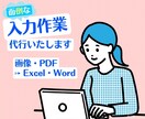 打ちたくない！面倒なデータ入力作業を代行いたします 画像やPDFデータをExcelやWordに入力いたします イメージ1