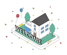住宅展示場のイラストをわかりやすく魅力を伝えます 住宅展示会・モデルハウスイベント・街づくりプロジェクトに イメージ3