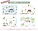世界観を伝える！ポップでかわいい地図を作成します お店の雰囲気をイラストで表現した、あなただけのマップ イメージ3