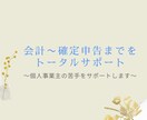 会計〜確定申告までトータルサポートします 税理士事務所勤務のスキルを活かして個人事業主の苦手をサポート イメージ1