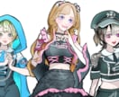 アイドル生誕Tシャツイラスト作成します 似顔絵感なイラストでメロい立ち絵イラストを作成 イメージ2