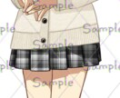 ナチュラルで落ち着いた女の子の立ち絵販売します IRIAM対応◎表情＋衣装差分（エプロン着脱）SD付き立ち絵 イメージ2