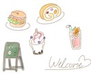 カフェや雑貨に使える手書き風イラスト制作します やさしく親しみやすい手書きタッチで、お店やSNSを彩ります イメージ6