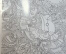 細かく複雑な絵を提供します 自分なりに頑張ります基本的に白黒の絵になります イメージ1