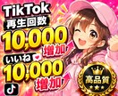 TikTok再生回数といいね10,000増やします tiktok拡散｜バズ支援｜認知拡大｜自然な拡散｜即日対応 イメージ1