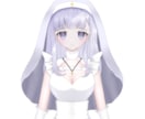 IRIAMやTRPGでお使いいただけます イメージカラー紫のシスターの立ち絵、adpt イメージ2