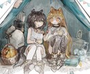目を引く色彩の厚塗りイラスト描きます 個性派!つやつや鮮やか個性的な質感の厚塗り イメージ6