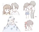 ふんわりゆるかわいいイラストをお描きします SNSアイコン、プレゼントや記念日にもどうぞ ♪ イメージ1