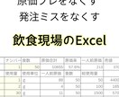 飲食現場の原価・発注管理を回るExcelに整えます 原価が合わない・発注ミスが出る現場を仕組みで整えます イメージ1