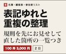 Excelの名簿の表記ゆれと重複を整理します 規則を先にお見せし、直した箇所の一覧つきで納品 イメージ1