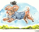 愛犬のイラストオーダー＊似顔絵描きます 原画データ無料お渡し・原画発送料無料 イメージ4