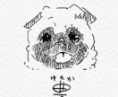 お写真からワンちゃんのモノクロ似顔絵描きます お二人までお値段そのまま！データのみのお渡しなので早い！ イメージ8