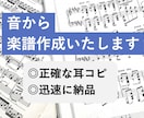 音から耳コピ　読みやすくきれいな楽譜を作成します 正確・迅速に採譜／ピアノ編曲OK イメージ1
