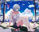 かわいい女の子と爽やかな雰囲気のイラストを描きます あなたのイメージに合うイラストを制作します！ イメージ2
