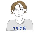 最短1日！似顔絵風のおしゃれアイコン描きます シンプル、ポップ、かわいい似顔絵アイコンをお求めな方へ イメージ1